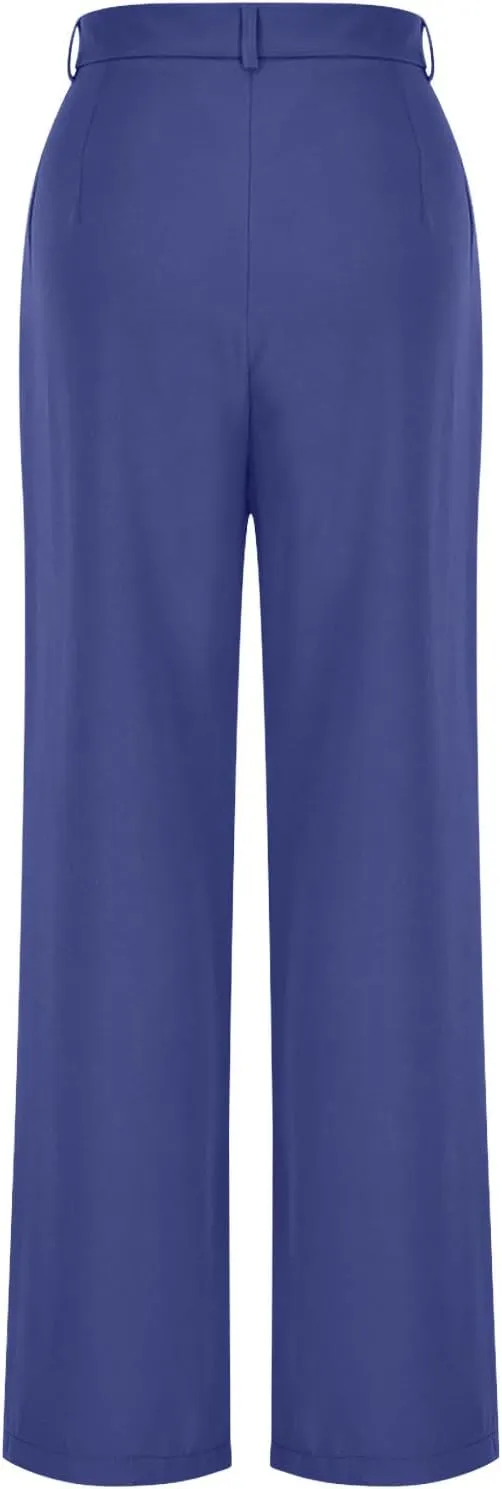 2025 Wide Leg Pants for Women High Waist Loose Casual Trousers Business Work Casual Pants with Pockets