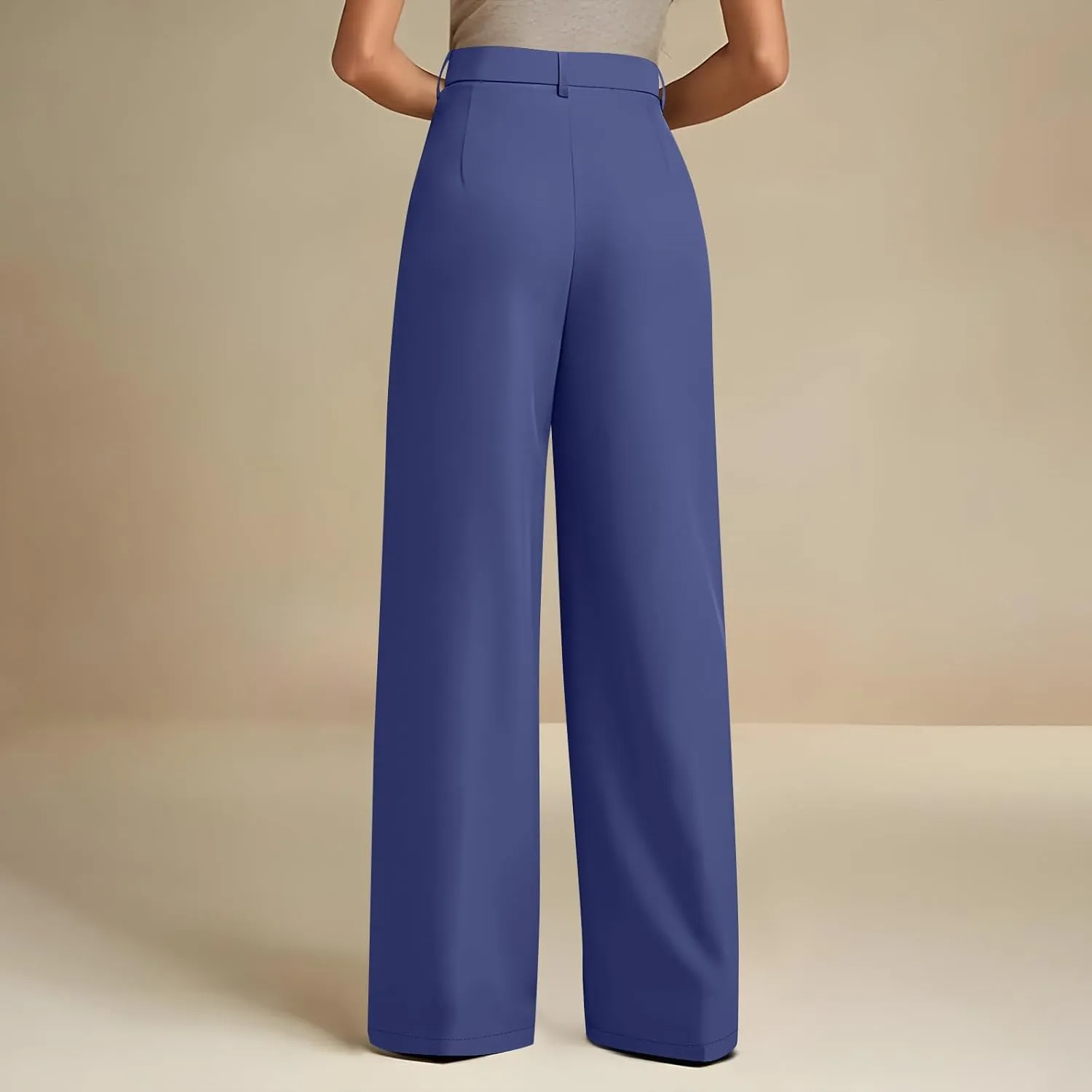 2025 Wide Leg Pants for Women High Waist Loose Casual Trousers Business Work Casual Pants with Pockets