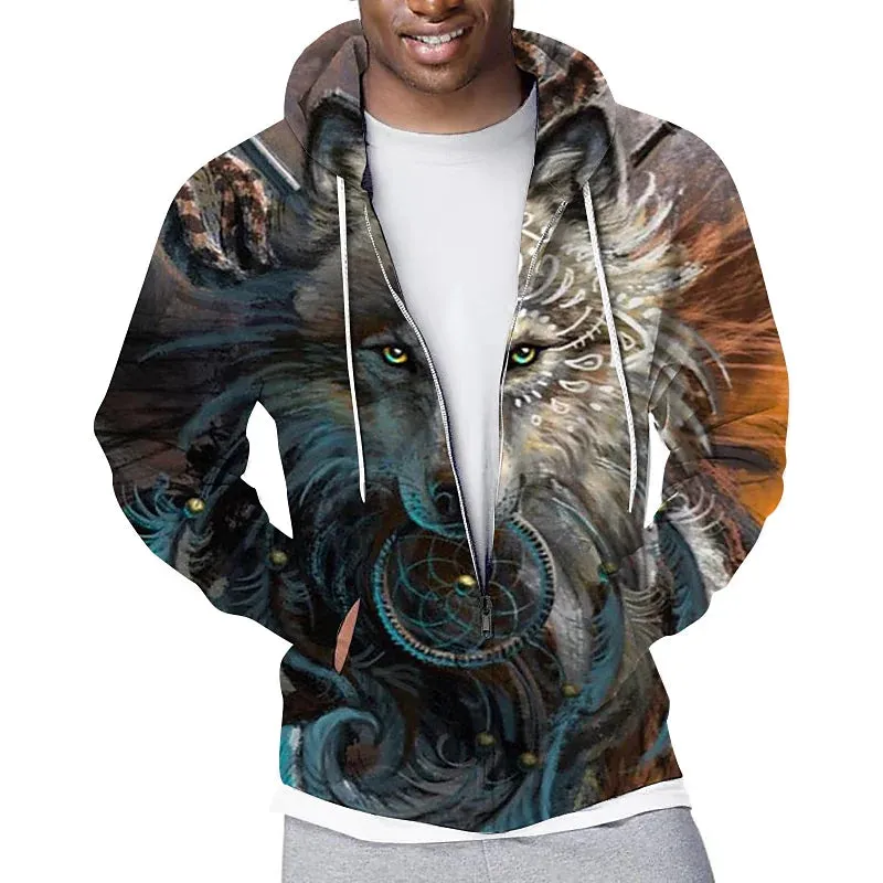 3D PRINT HOODIES WITH ANIMAL PRINT