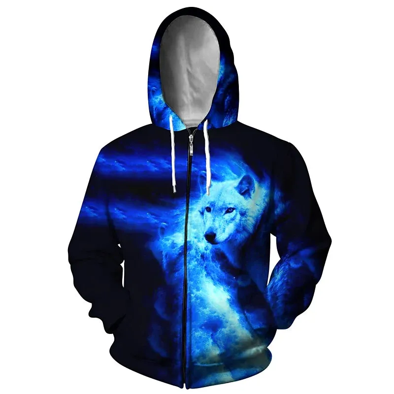 3D PRINT HOODIES WITH ANIMAL PRINT