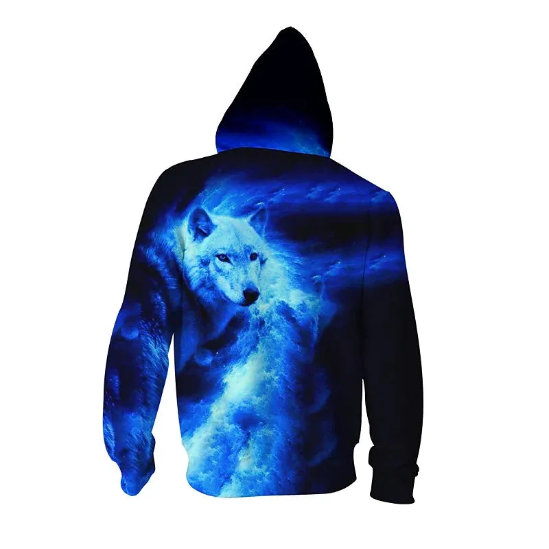 3D PRINT HOODIES WITH ANIMAL PRINT