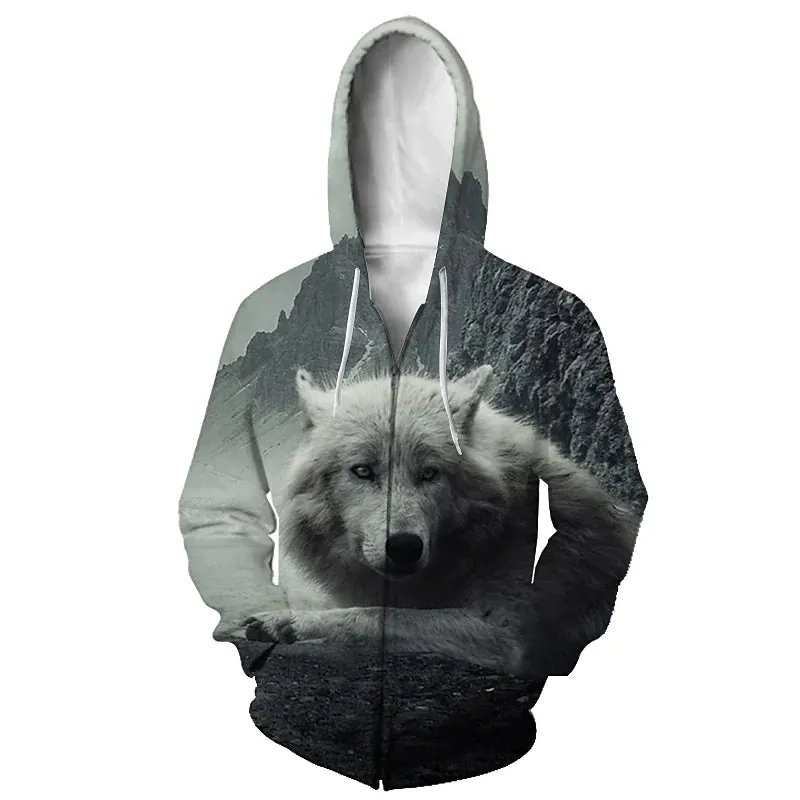 3D PRINT HOODIES WITH ANIMAL PRINT