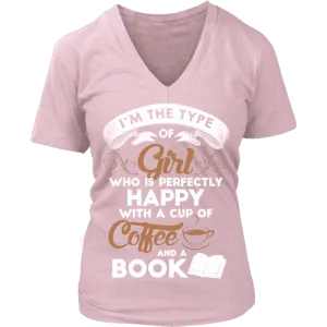 Books and Coffee V-neck