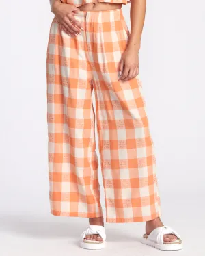 Callum Printed Wide Leg Pants - Copper Tan
