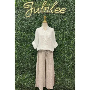 Carys Taupe Linen Pants