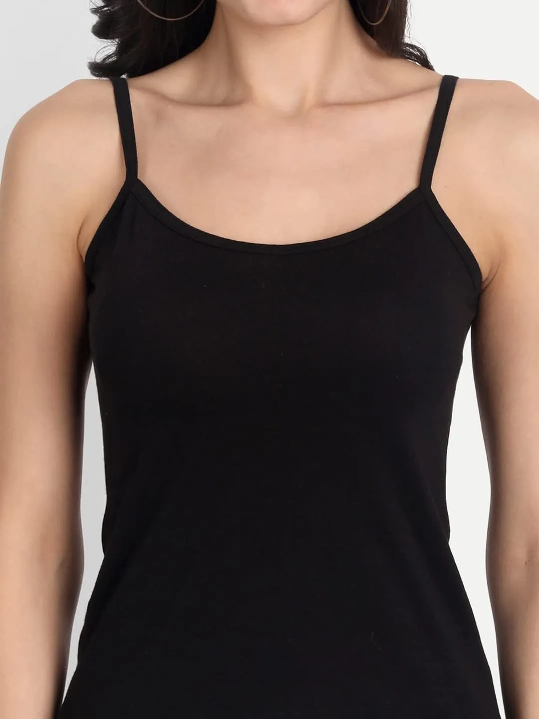Cotton Short Length Slips Camisole Spaghetti Straps Tank Top for Women | Combo Pack of 3