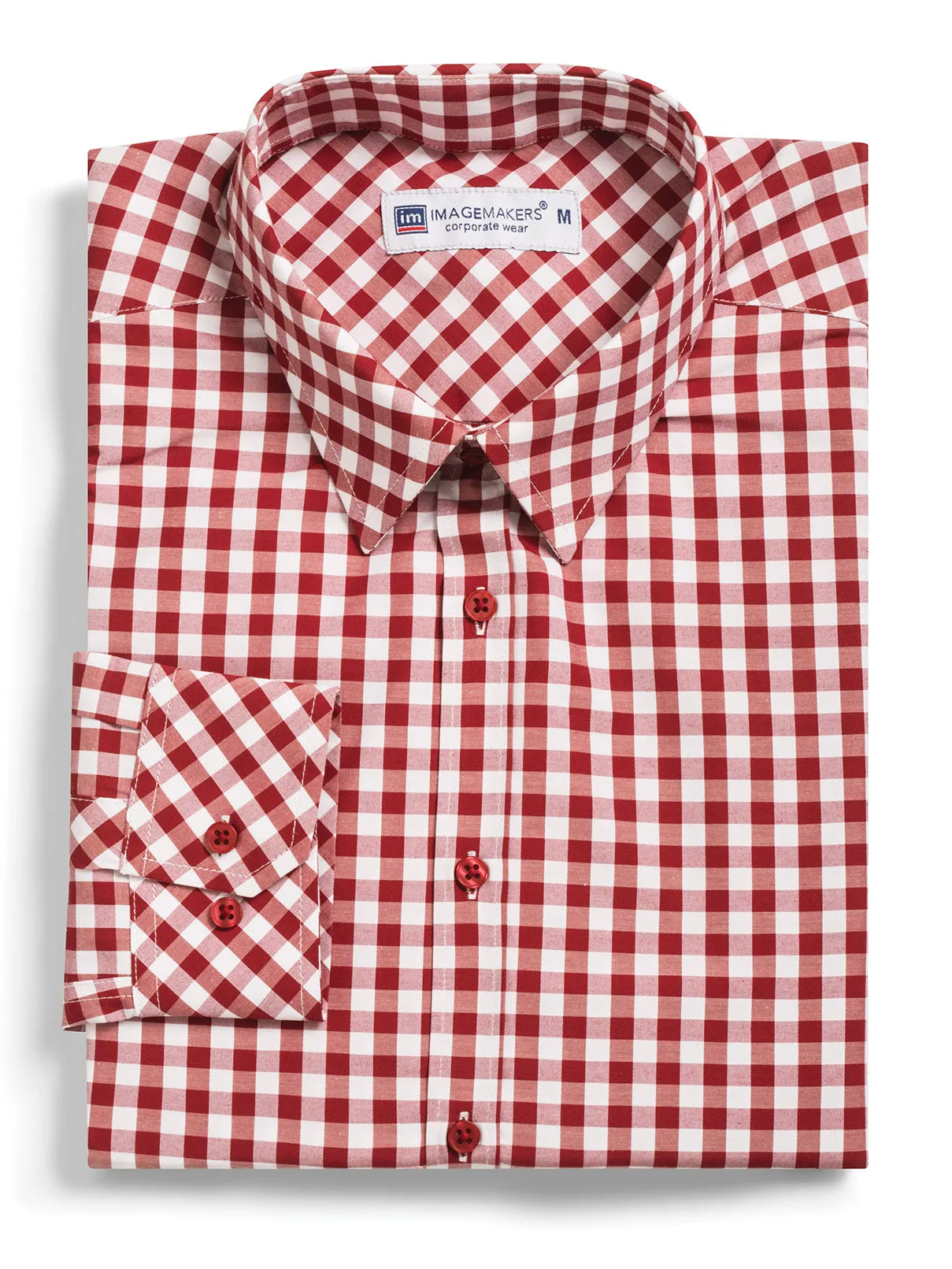 Dean regular fit cotton shirt- red gingham