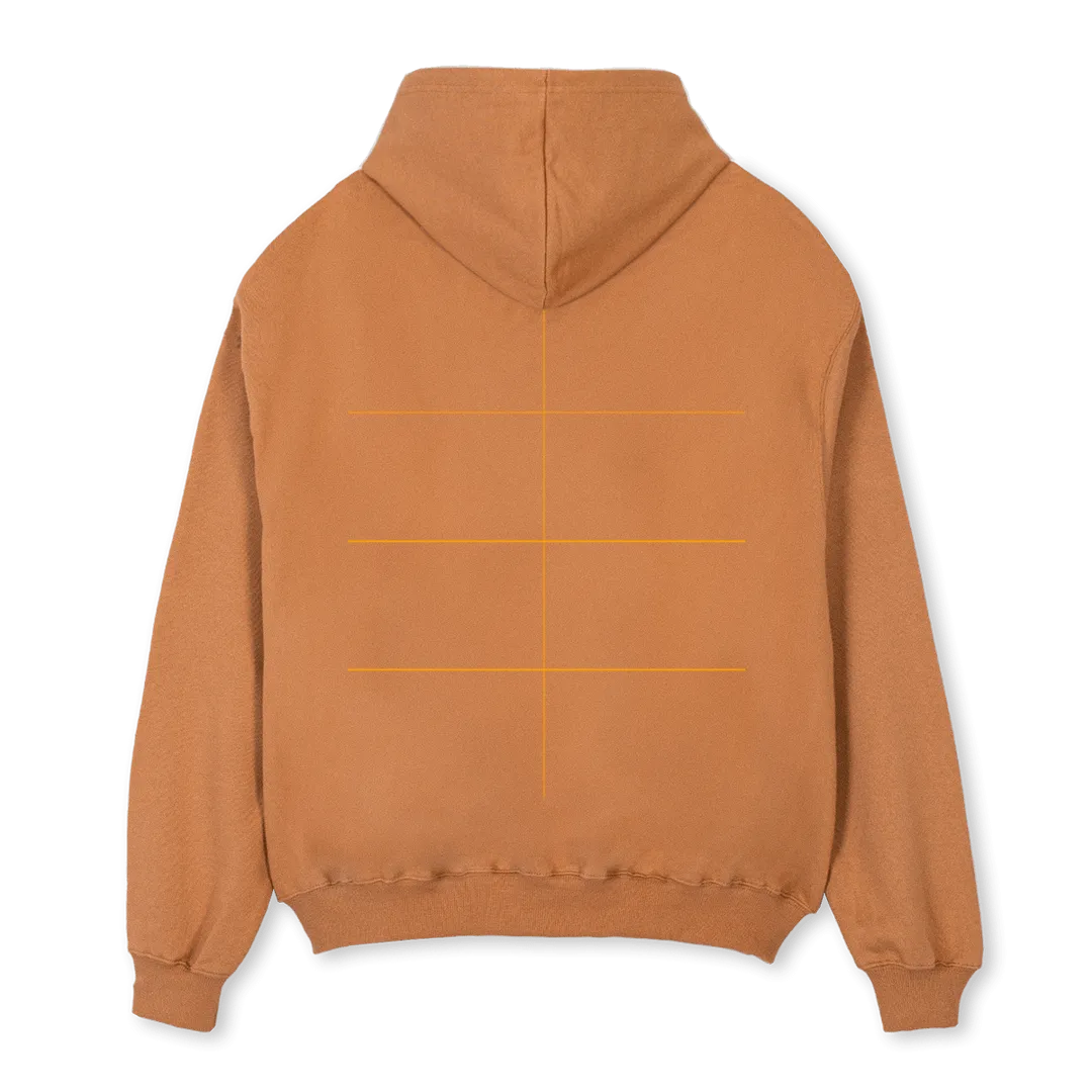 DIVISIONTWOJEYSB Camel Oversized Zipped Hoodie.
