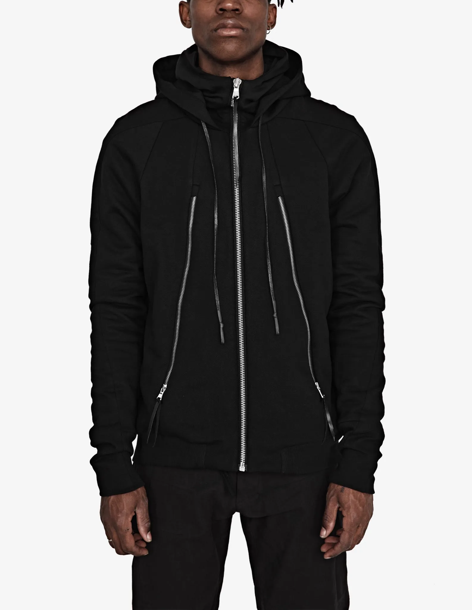 Double-hooded Zipped Sweatshirt