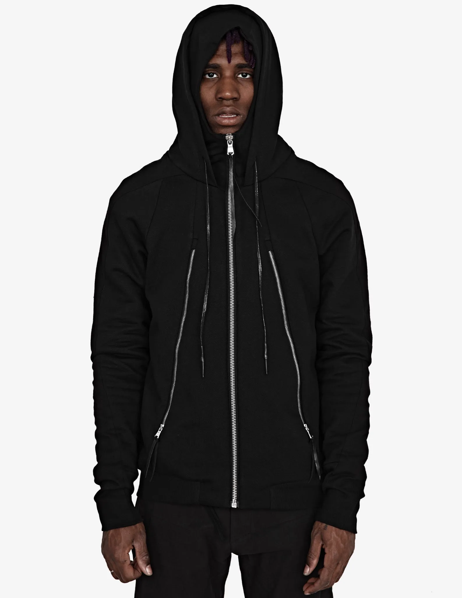Double-hooded Zipped Sweatshirt