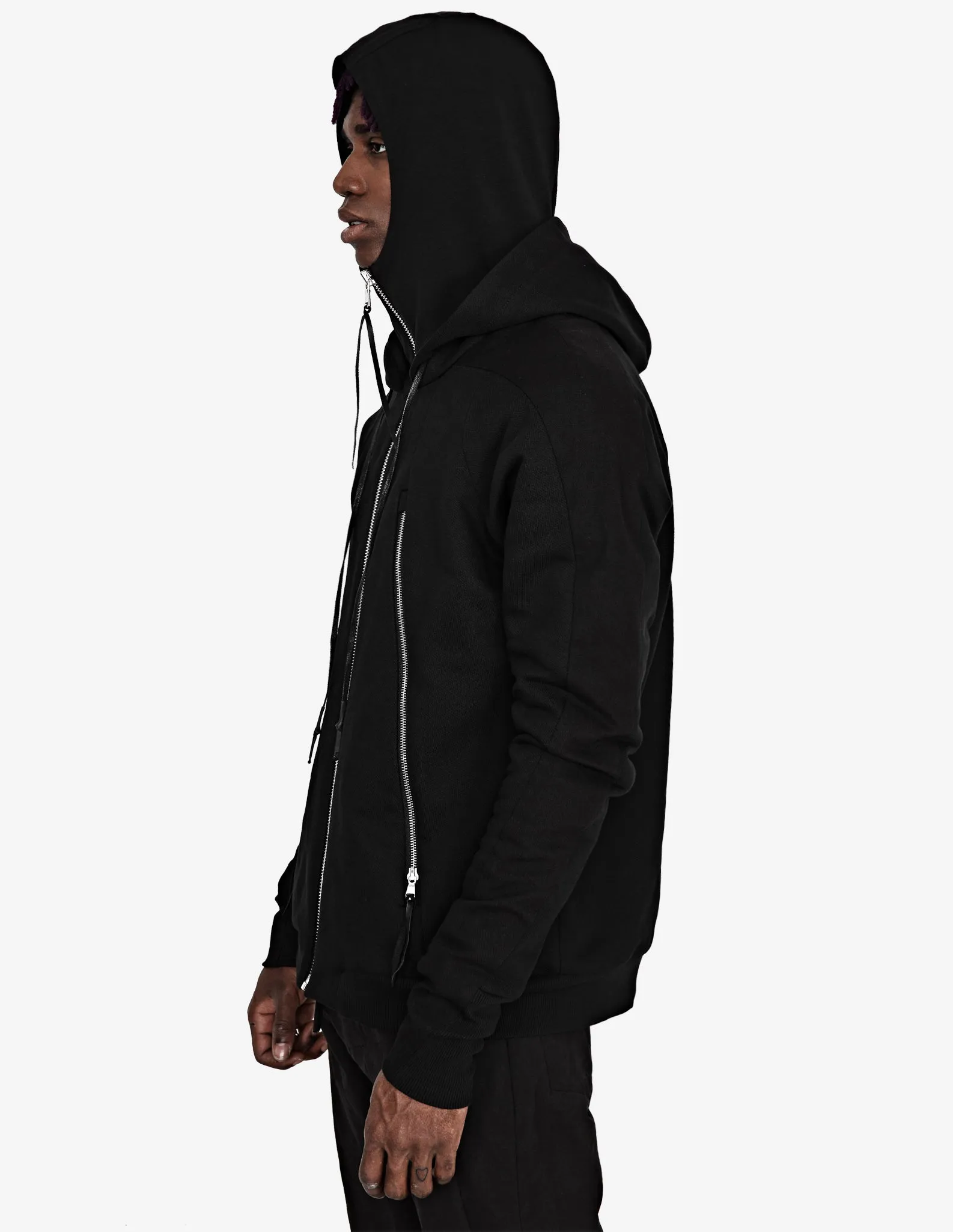 Double-hooded Zipped Sweatshirt