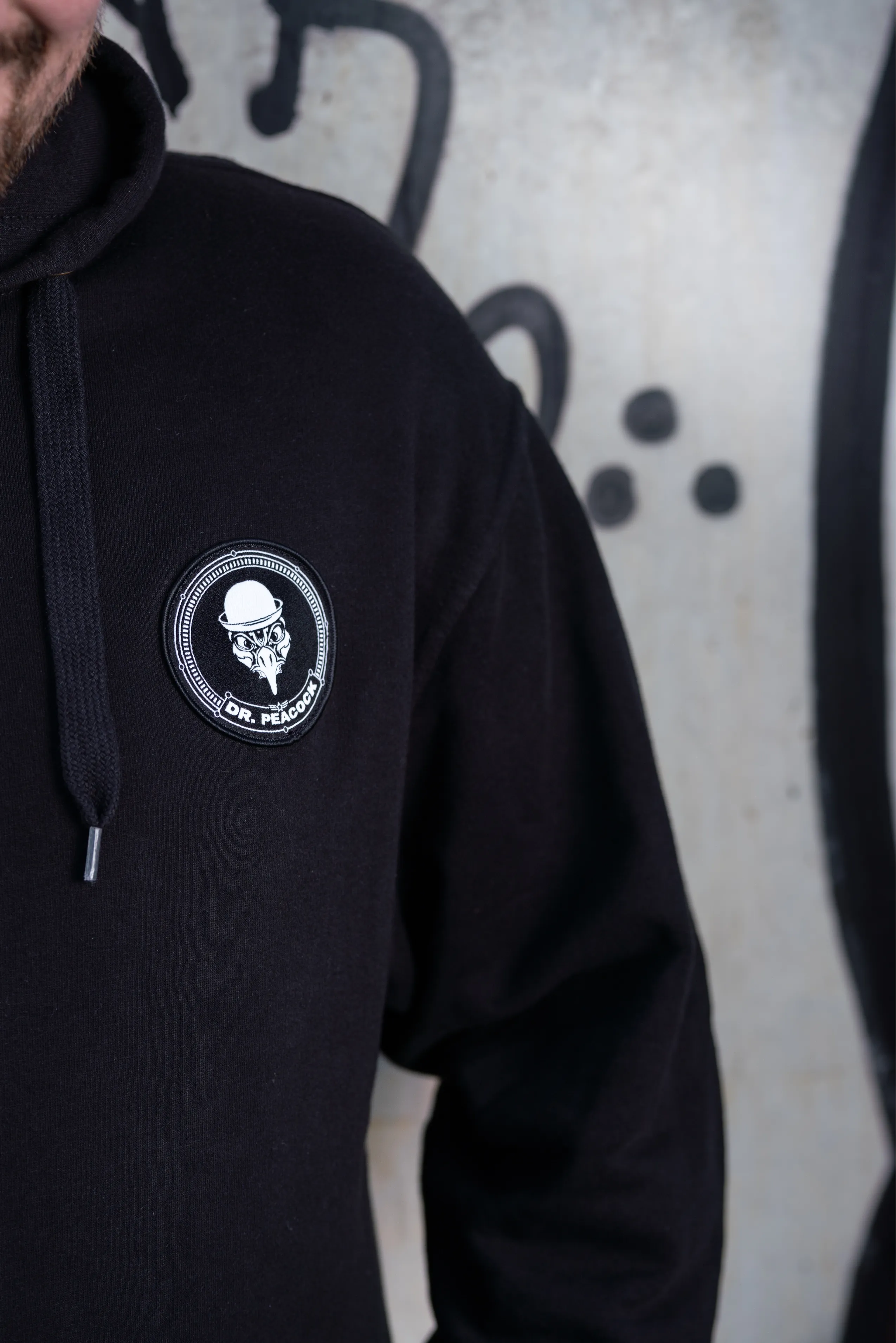 Dr. Peacock 2023 Logo Zipped Hoodie (Black)