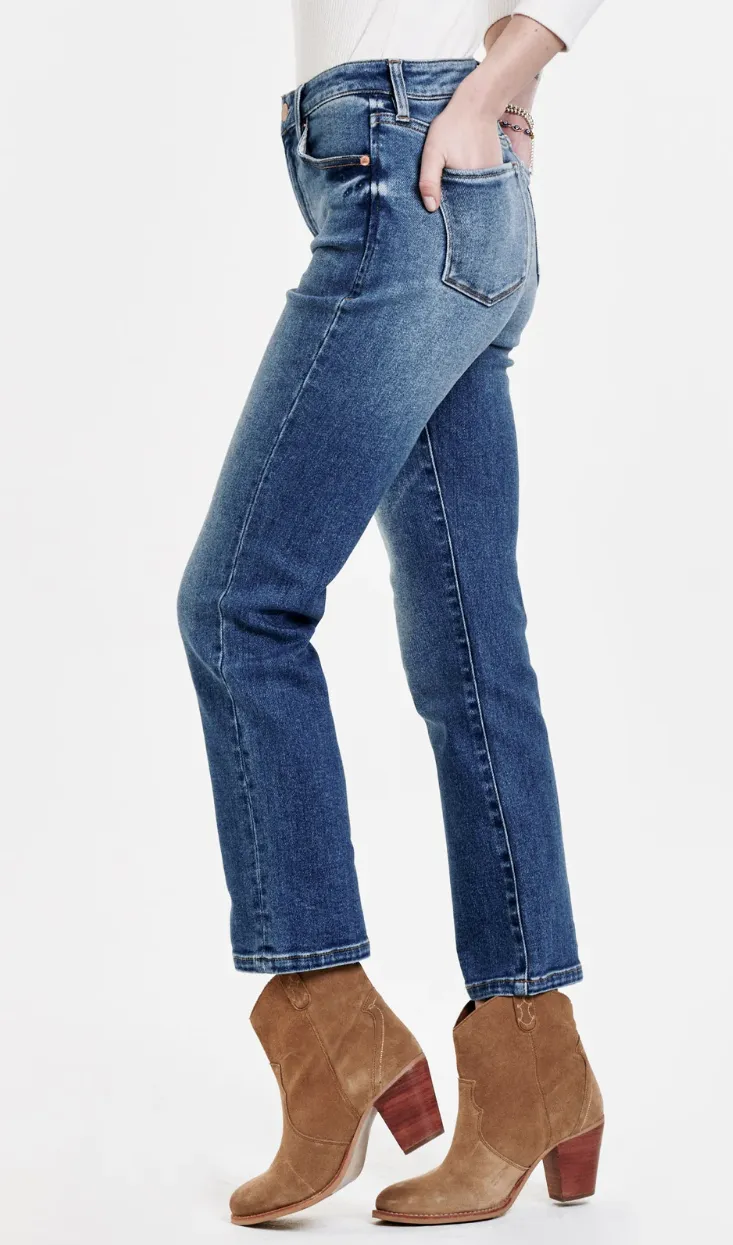 Frankie Super High Rise Cropped Straight Jean