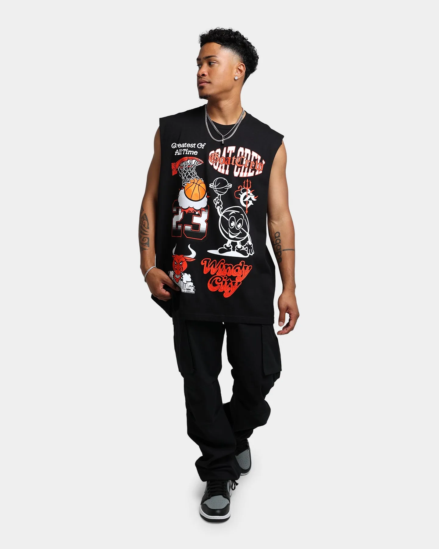 Goat Crew Windy City Muscle T-Shirt Black
