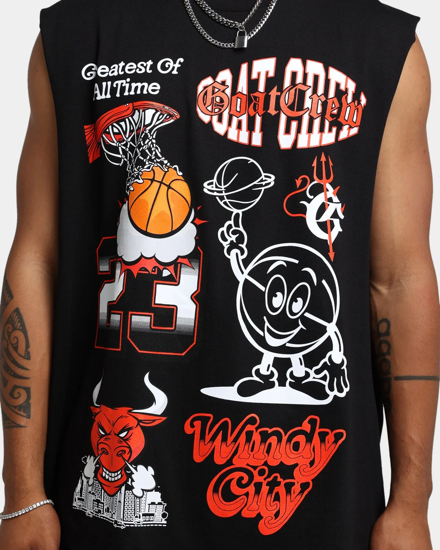 Goat Crew Windy City Muscle T-Shirt Black