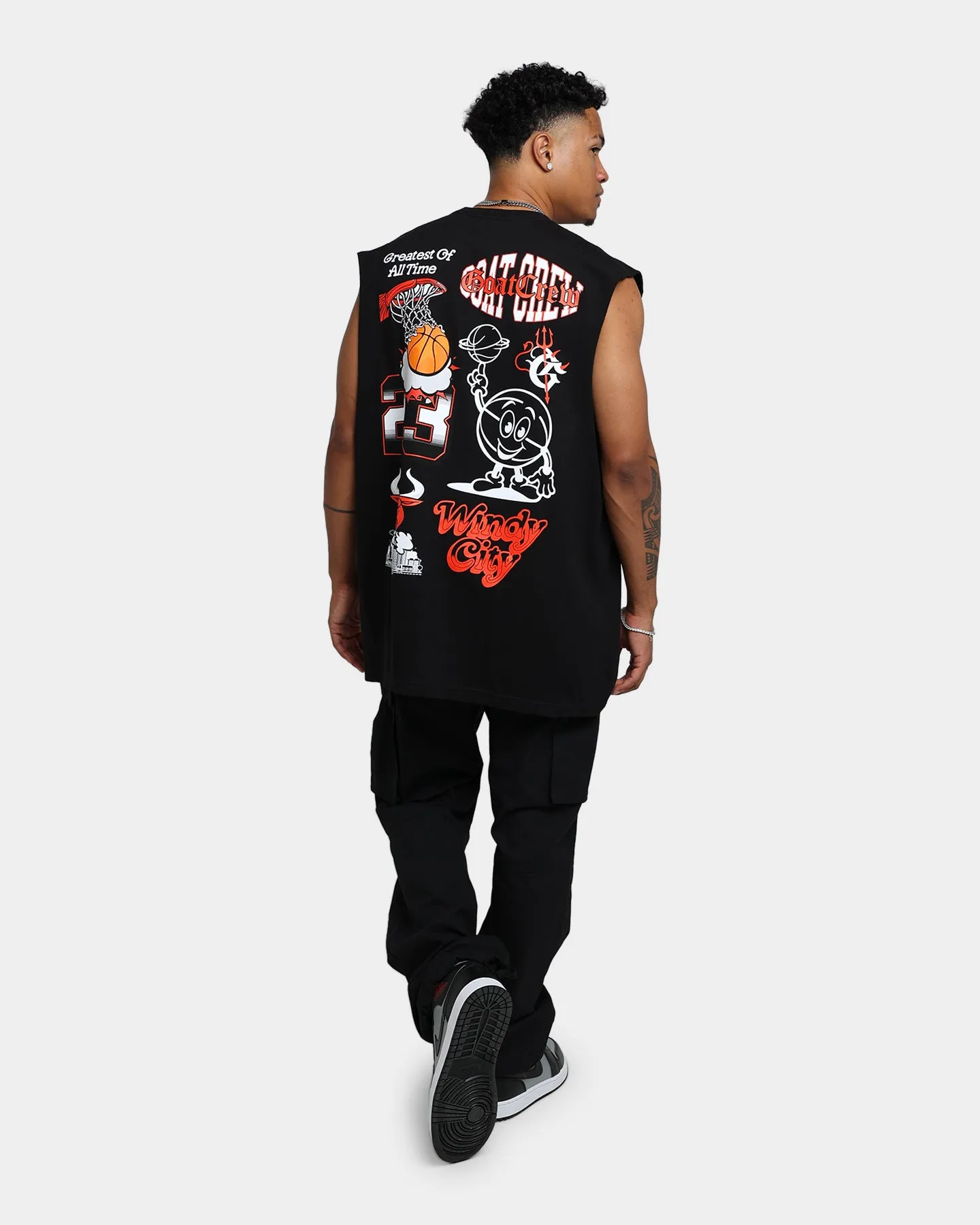 Goat Crew Windy City Muscle T-Shirt Black