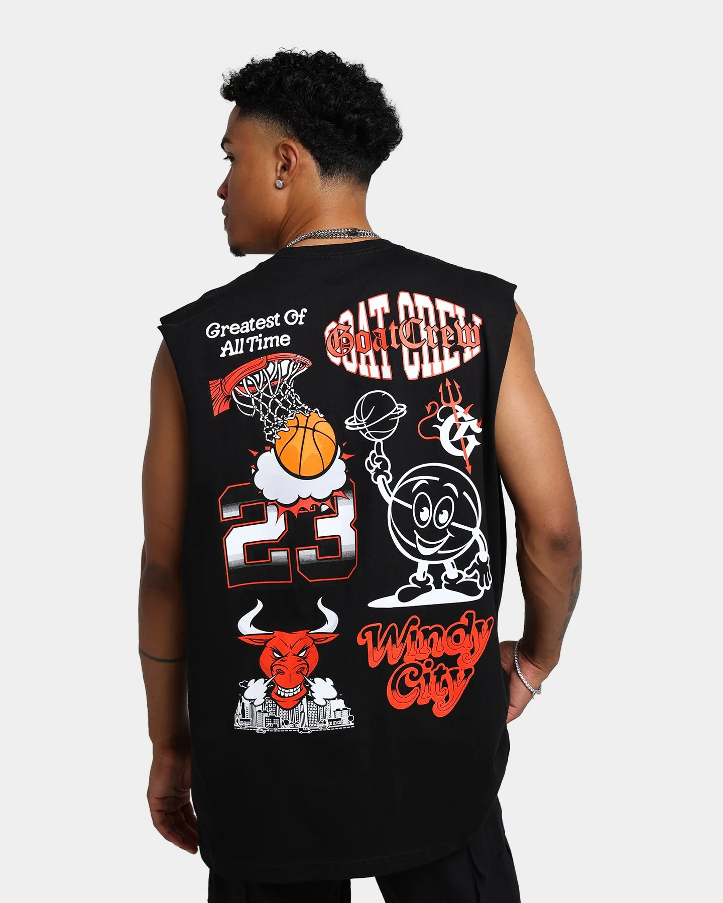 Goat Crew Windy City Muscle T-Shirt Black