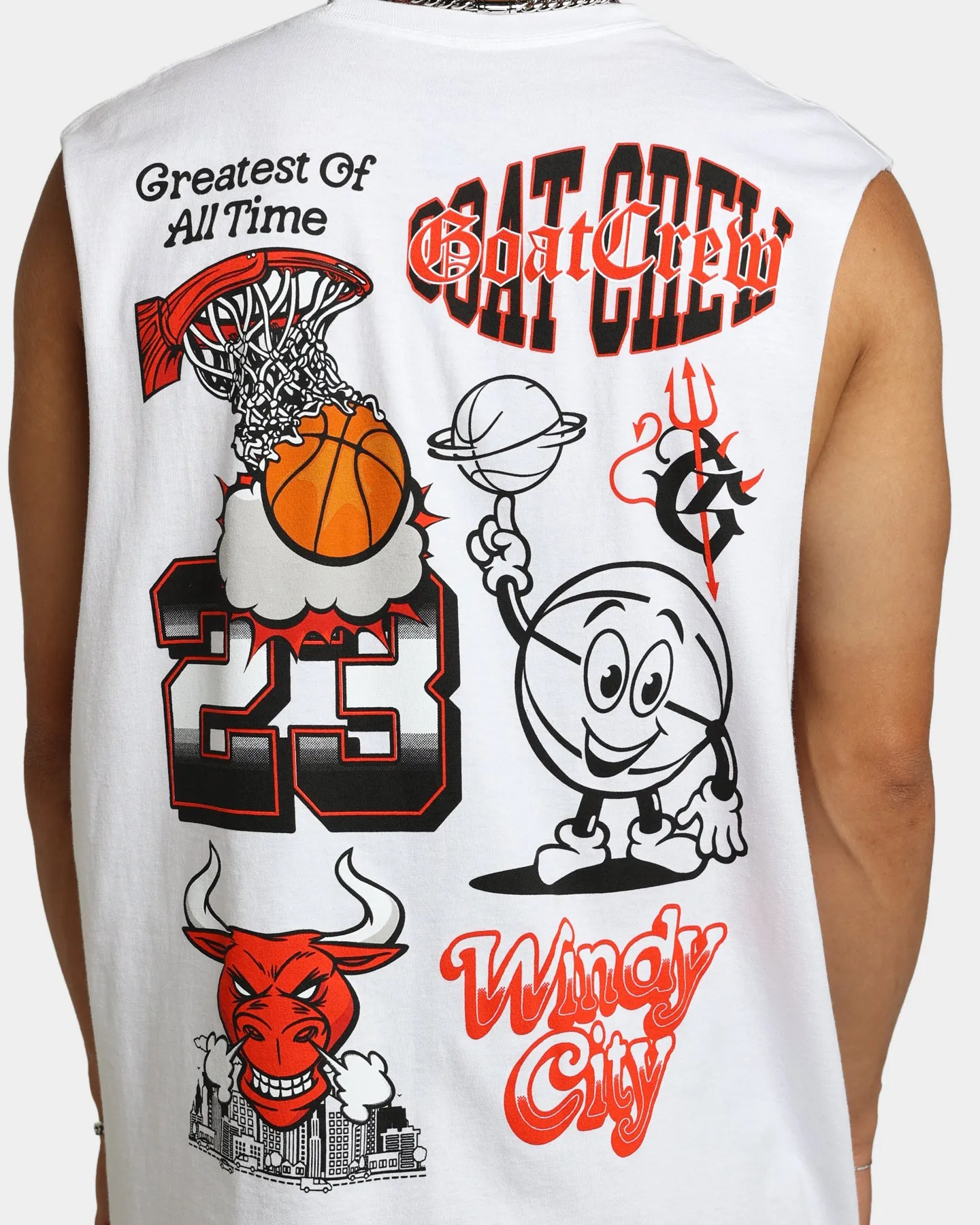Goat Crew Windy City Muscle T-Shirt White