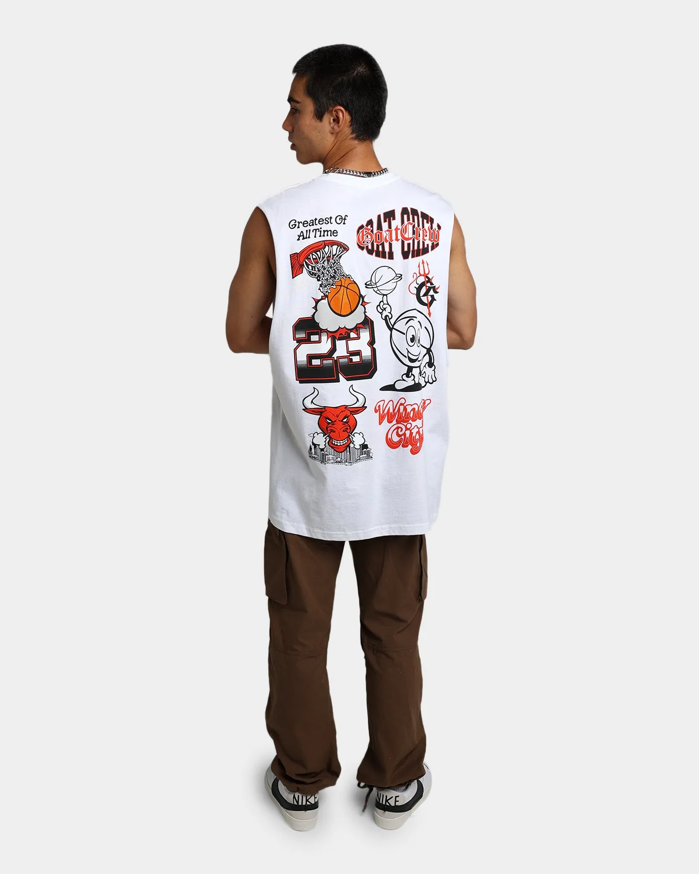 Goat Crew Windy City Muscle T-Shirt White