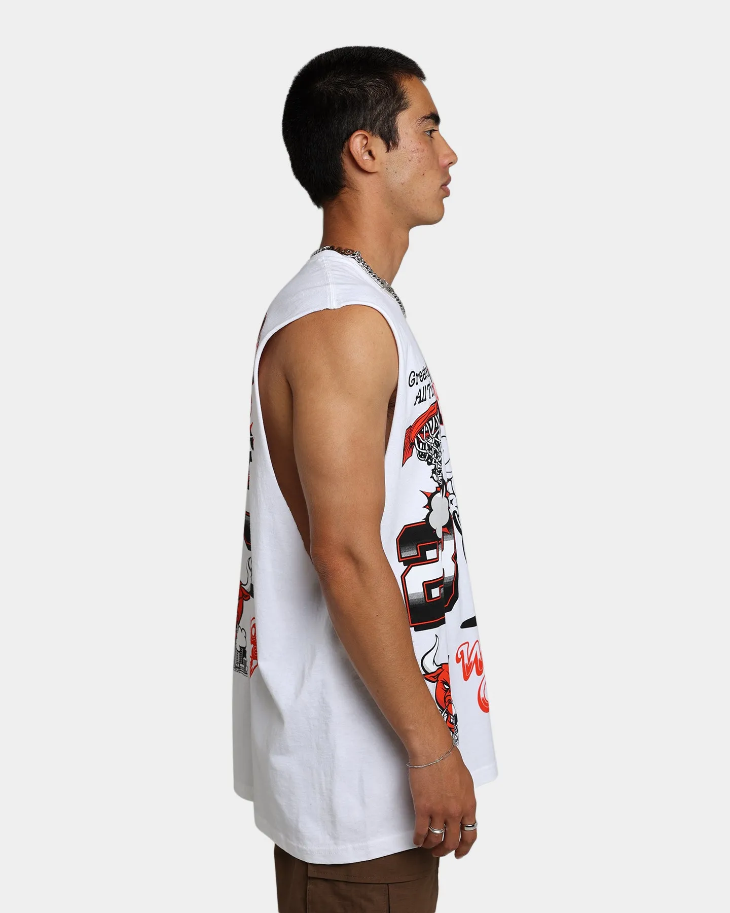Goat Crew Windy City Muscle T-Shirt White