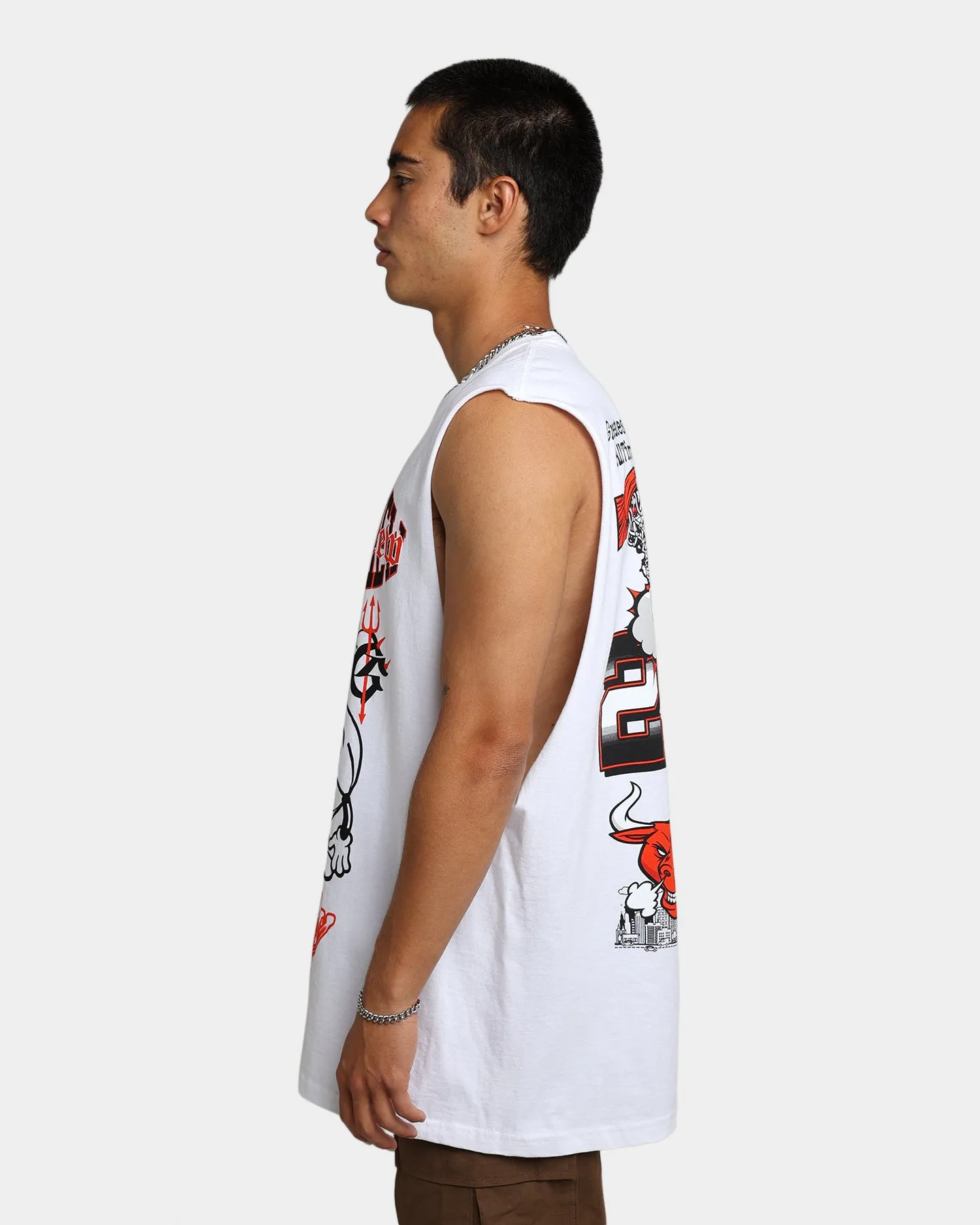 Goat Crew Windy City Muscle T-Shirt White