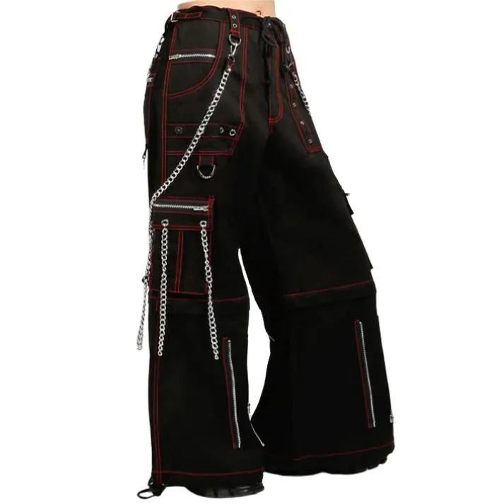 Gothic Electro Emo Pant - Black/Red 2