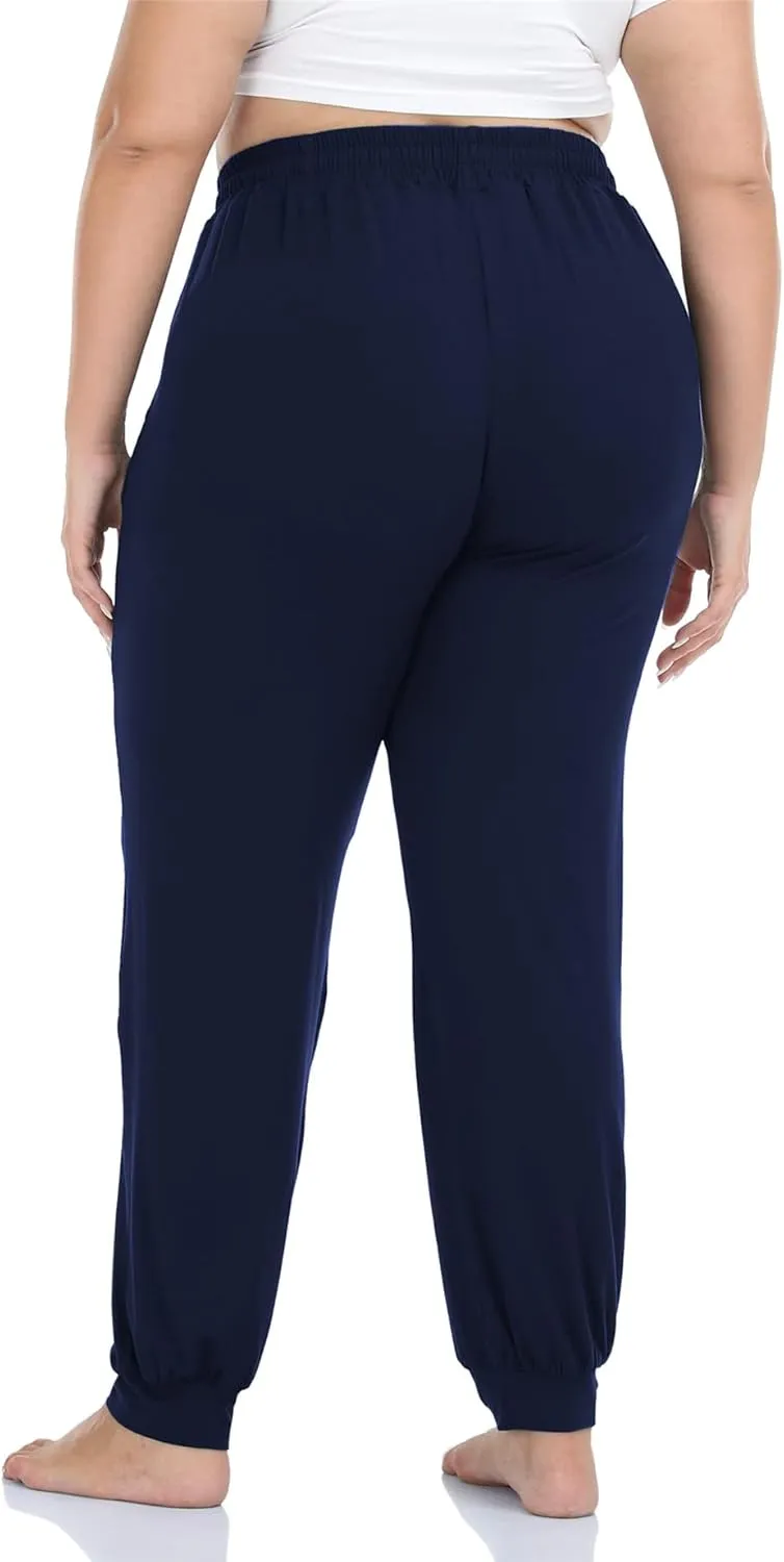 Kotii Women's Plus Size Joggers Plus Size Sweatpants Soft Lounge Pants Pajama Pants Workout Yoga Pants Casual
