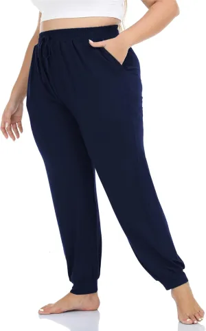 Kotii Women's Plus Size Joggers Plus Size Sweatpants Soft Lounge Pants Pajama Pants Workout Yoga Pants Casual
