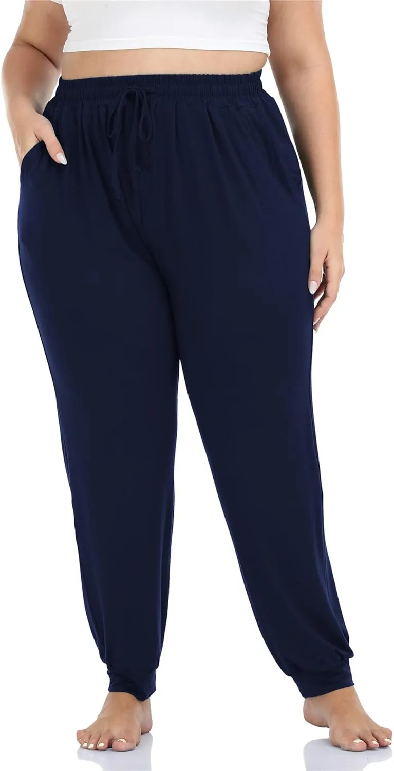 Kotii Women's Plus Size Joggers Plus Size Sweatpants Soft Lounge Pants Pajama Pants Workout Yoga Pants Casual