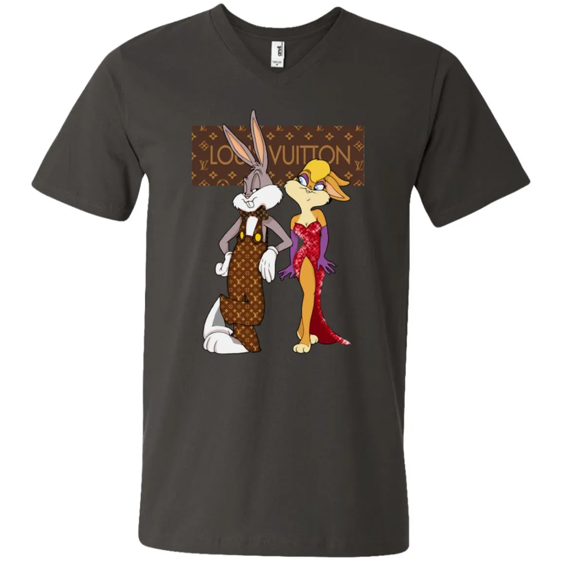 Louis Vuitton Rabbit Love Family T-shirt Men V-Neck T-Shirt