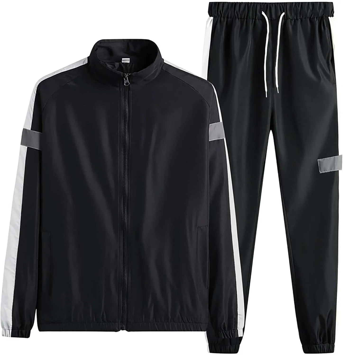 Men's 2 Piece Polo Tracksuit Set Matching Sweatshirt Hoodie Corset Sweatpants Sweatsuit Active Jackets and Pants