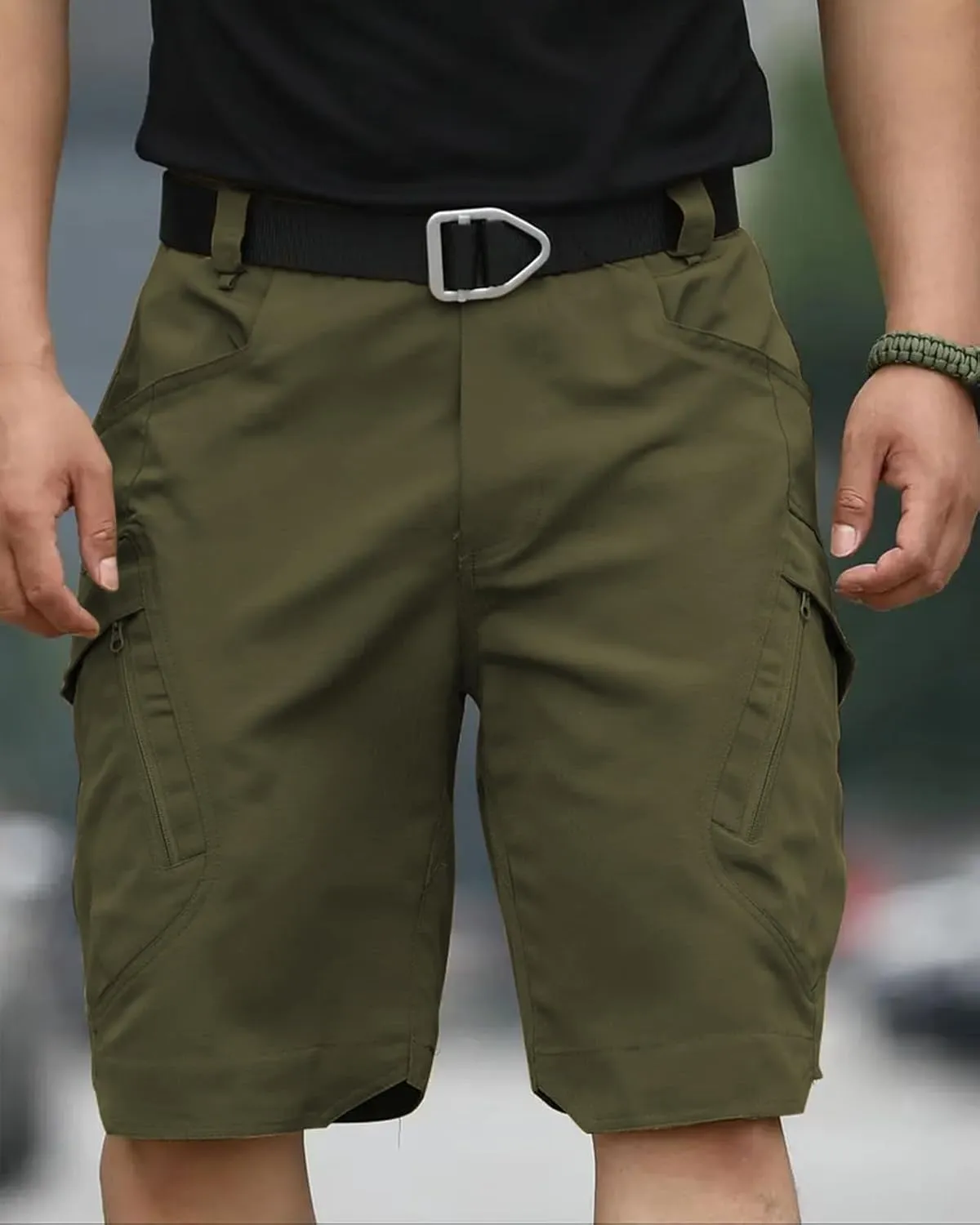 Mens Hiking Cargo Shorts Casual Tactical Waterproof Shorts for Work Golf Fishing with 6 Pockets