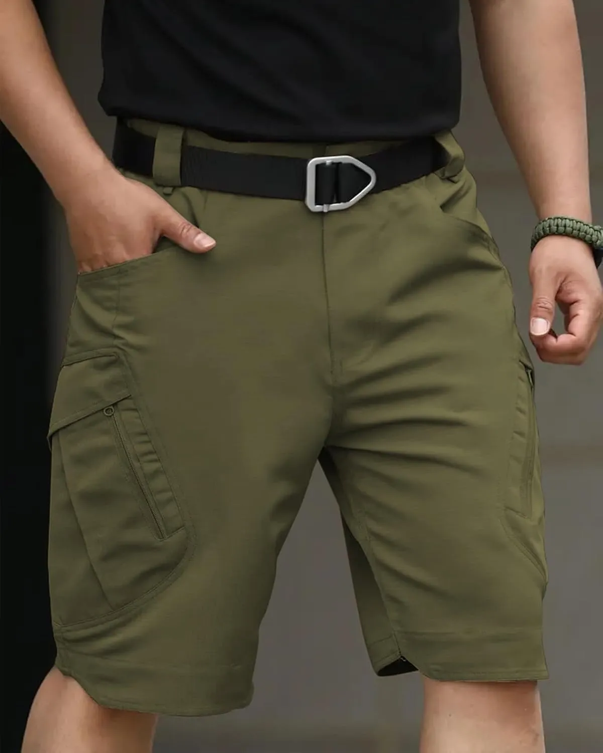 Mens Hiking Cargo Shorts Casual Tactical Waterproof Shorts for Work Golf Fishing with 6 Pockets