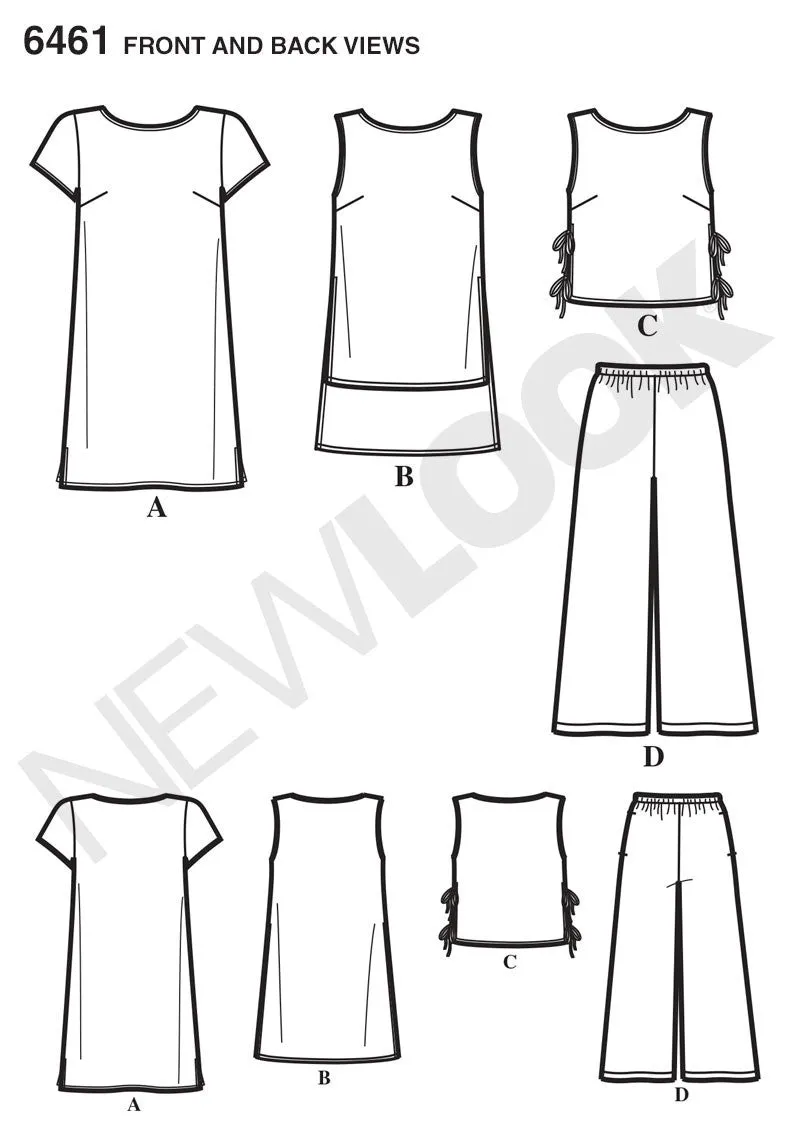NL6461 Misses' Dress, Tunic, Top and Cropped Pants