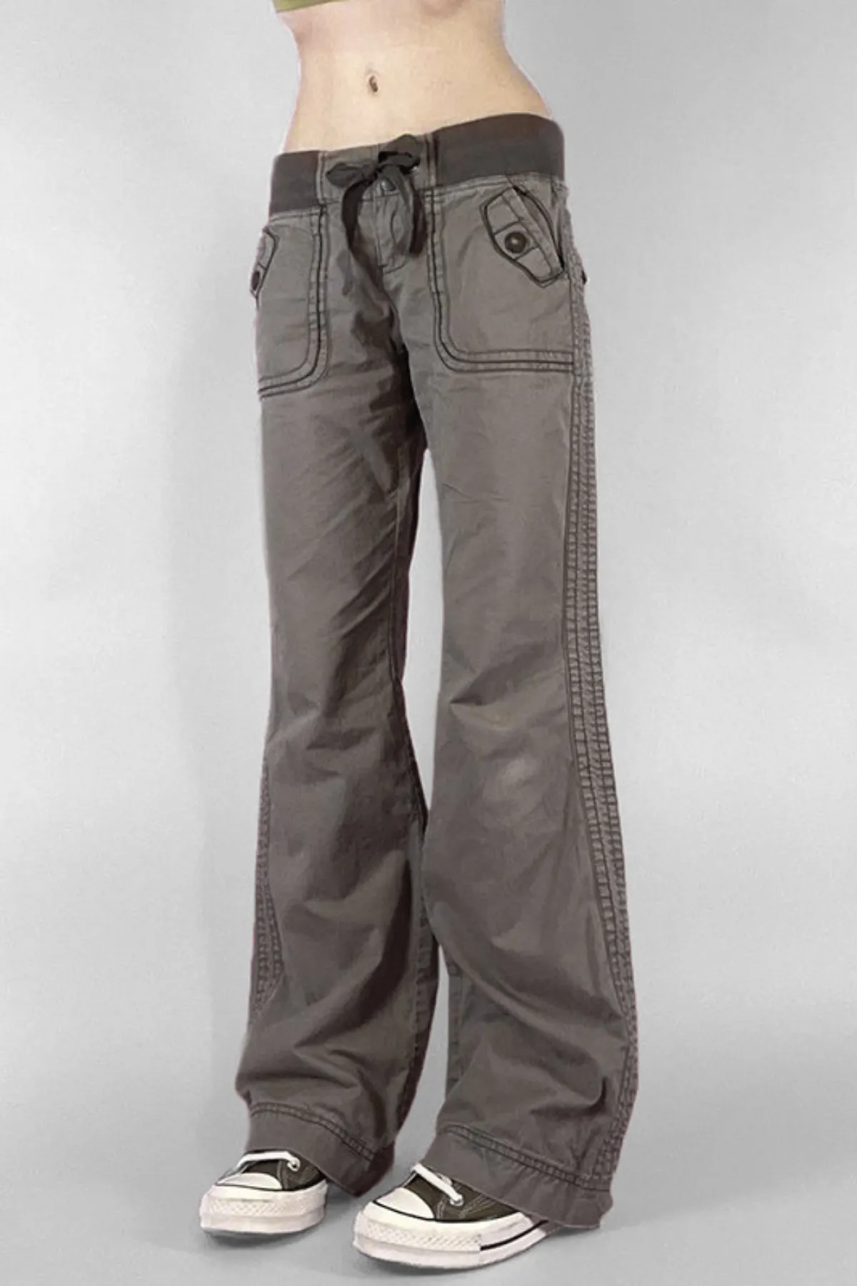 Pocket Lace Up Cargo Pants