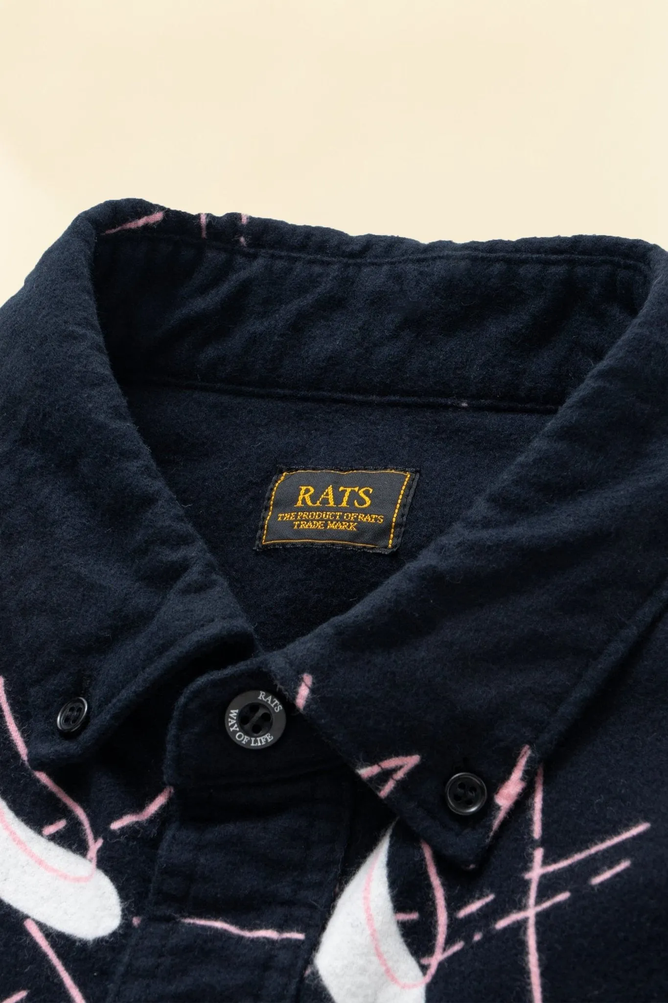 Rats Atomic Print Flannel Blond Shirt