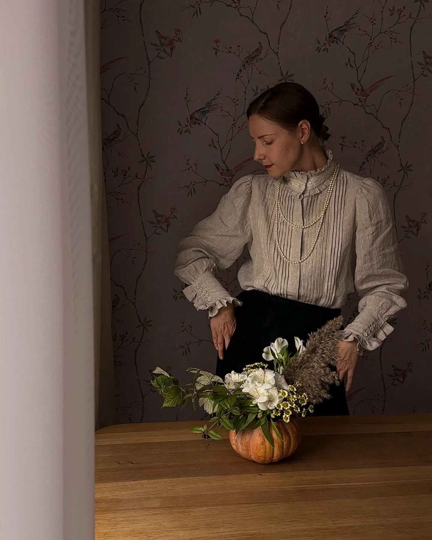 Sharon 21 |pintucked luxury linen shirt blouse