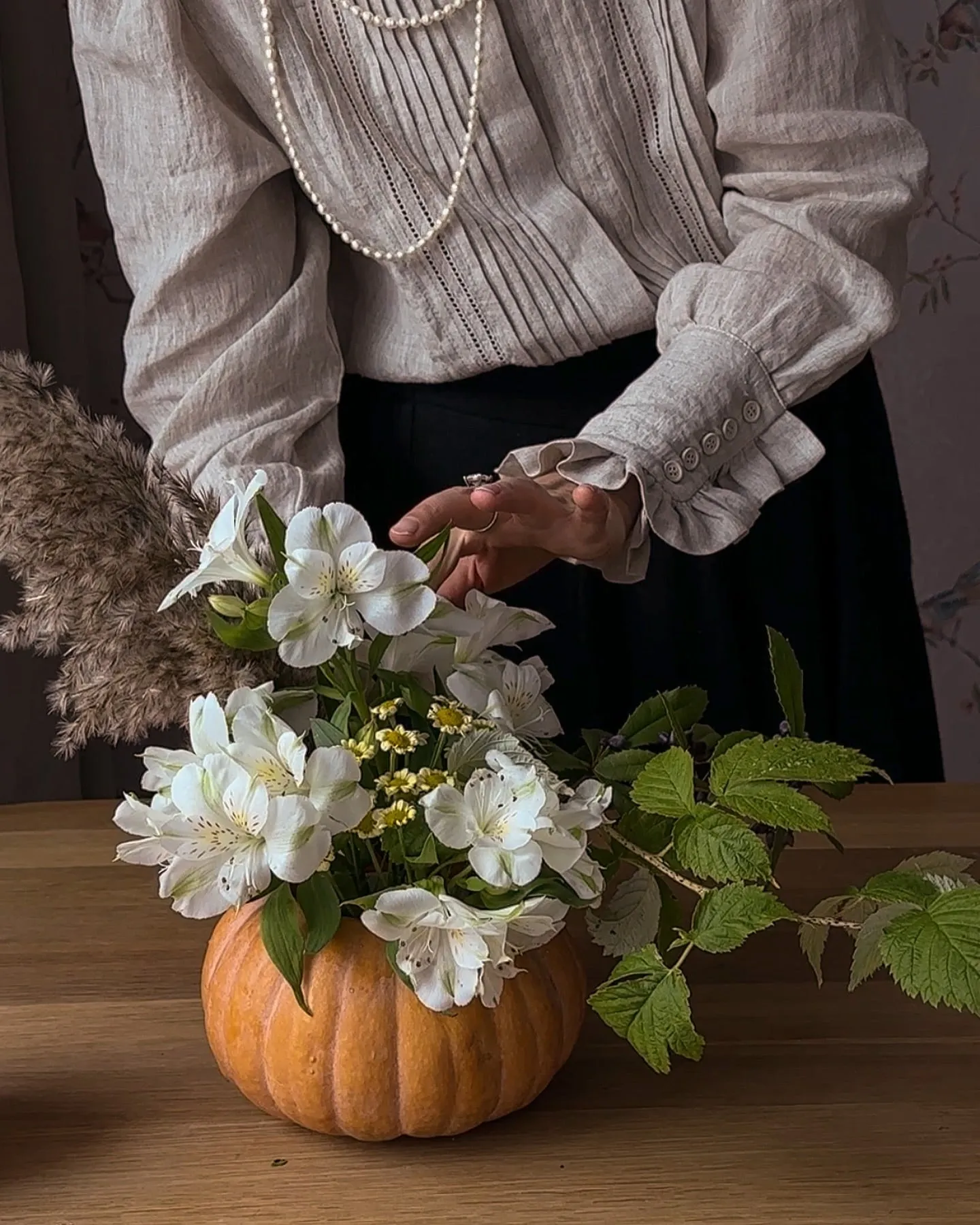 Sharon 21 |pintucked luxury linen shirt blouse