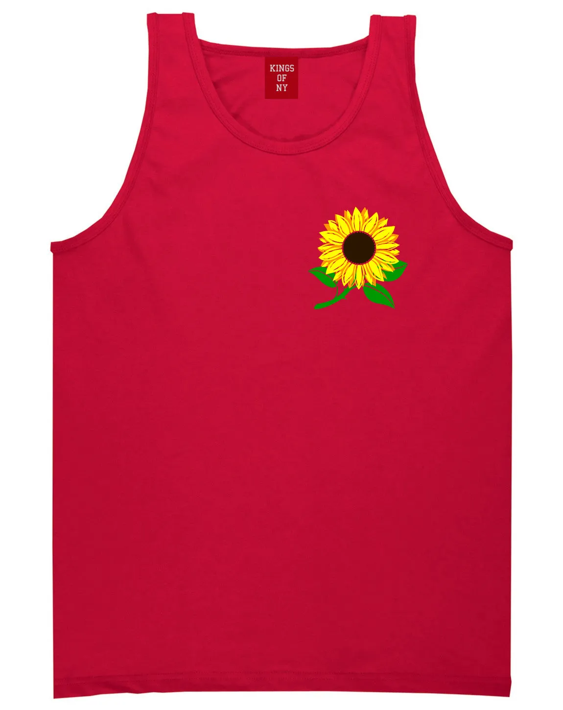Sunflower Flower Chest Mens Tank Top T-Shirt