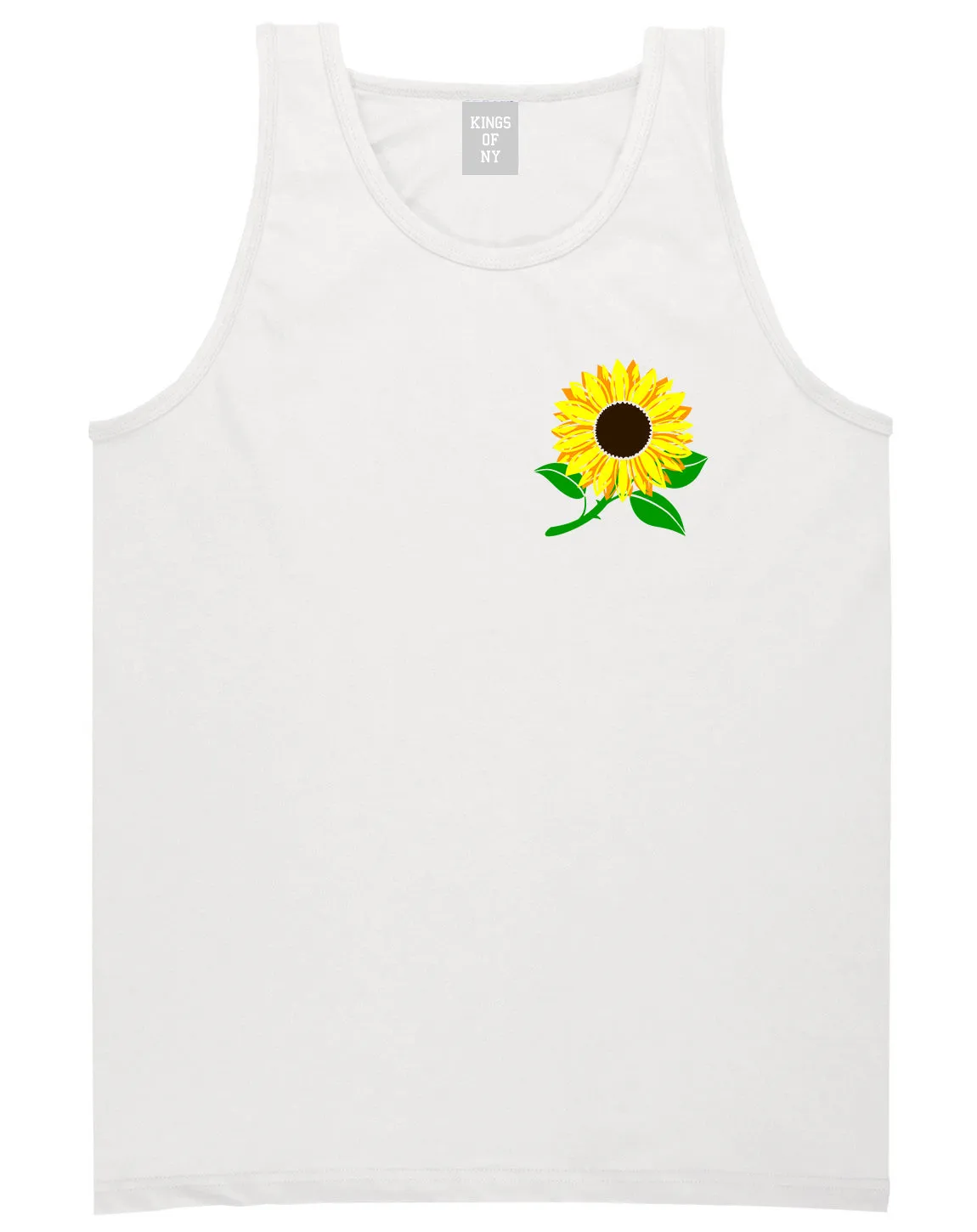 Sunflower Flower Chest Mens Tank Top T-Shirt