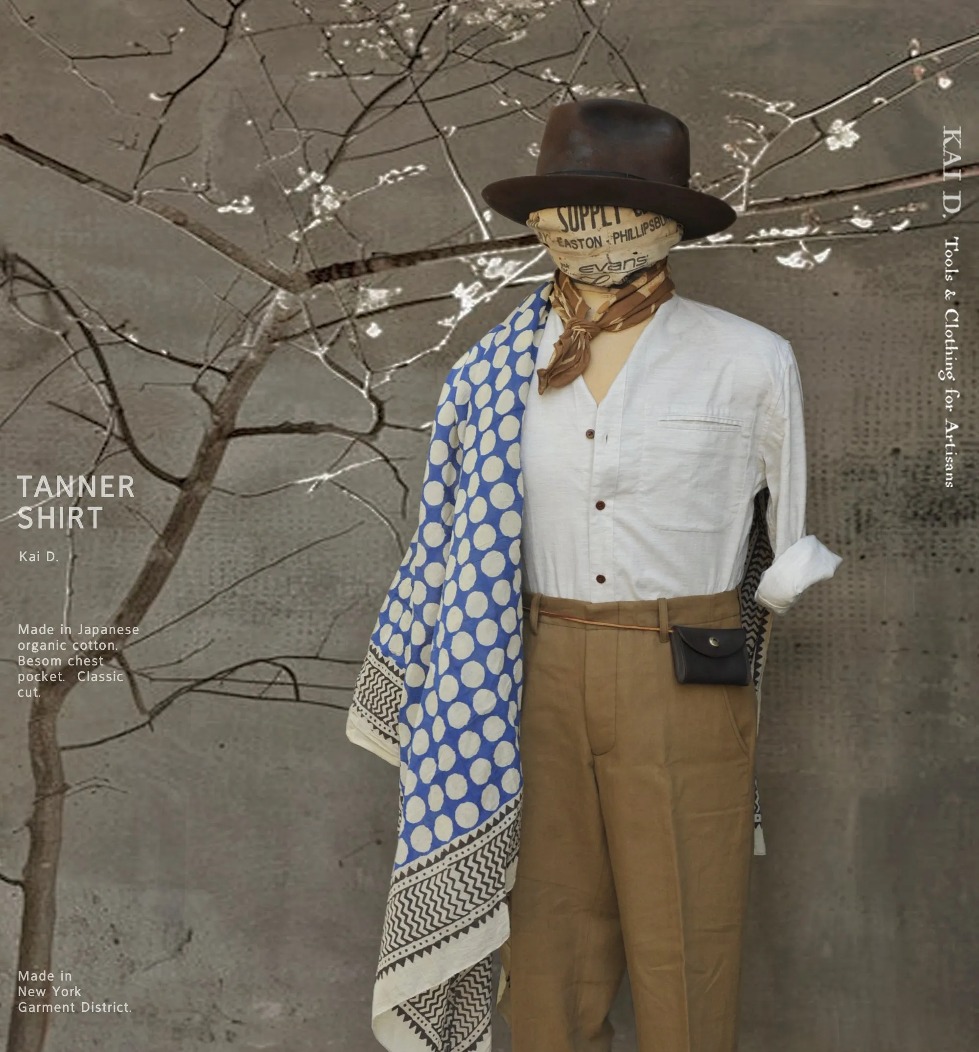 Tanner Shirt - Organic Cotton - S, M, L, XL