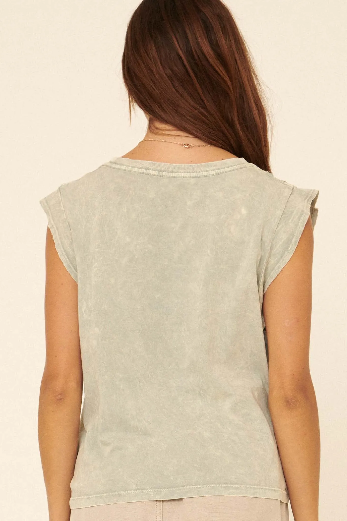 Venerdi Vintage-Wash Sleeveless Graphic Tee