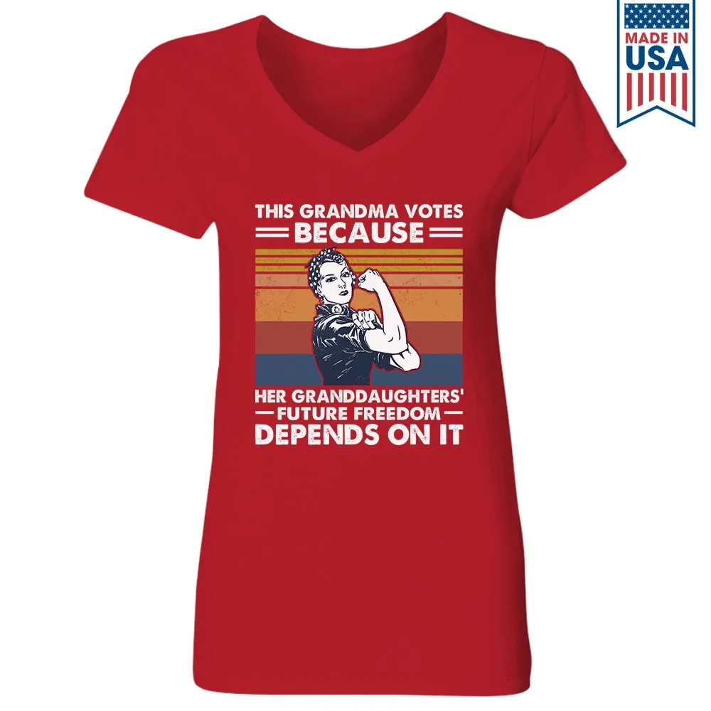 Women's V-neck T-shirt TSVB574