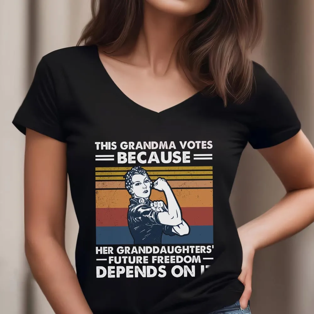 Women's V-neck T-shirt TSVB574