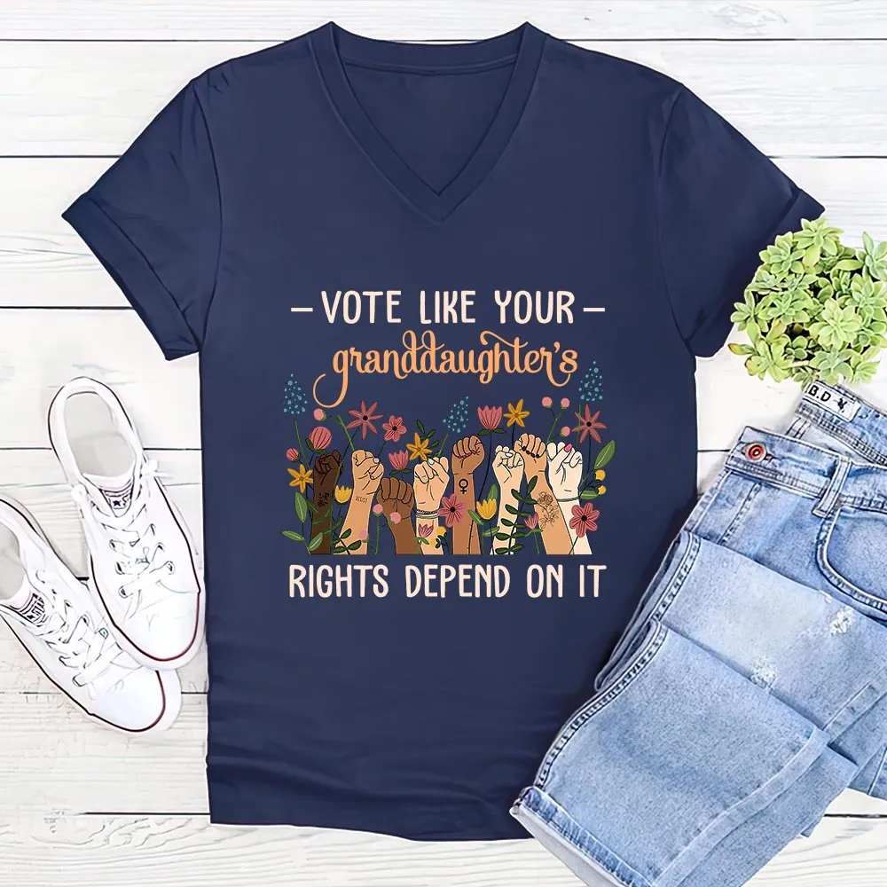 Women's V-neck T-shirt TSVB584