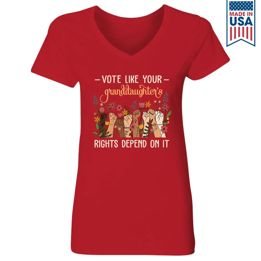 Women's V-neck T-shirt TSVB584