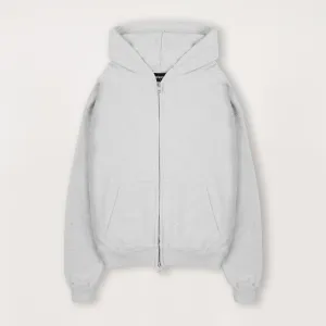 Zip Hoodie - Light Marl Grey