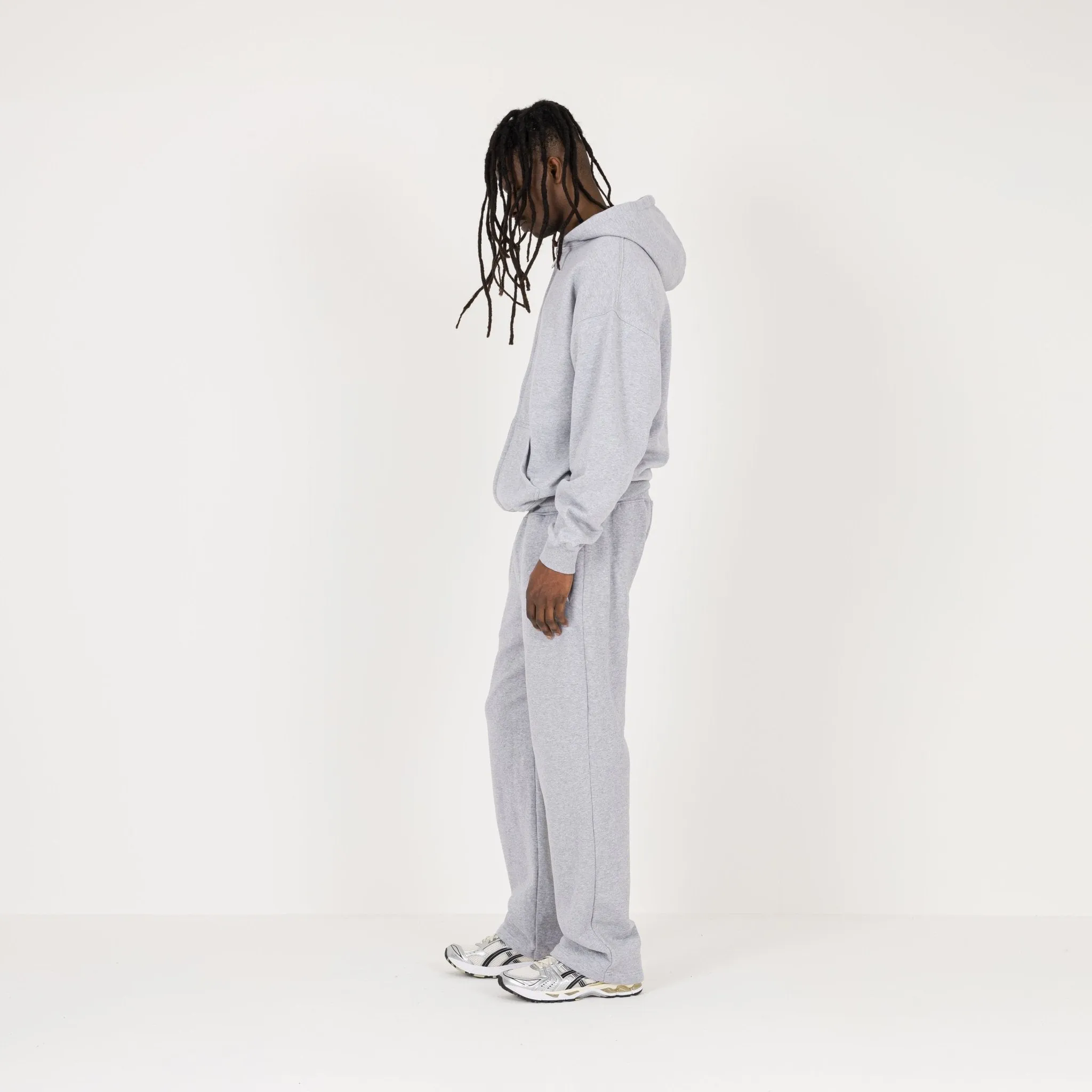 Zip Hoodie - Light Marl Grey