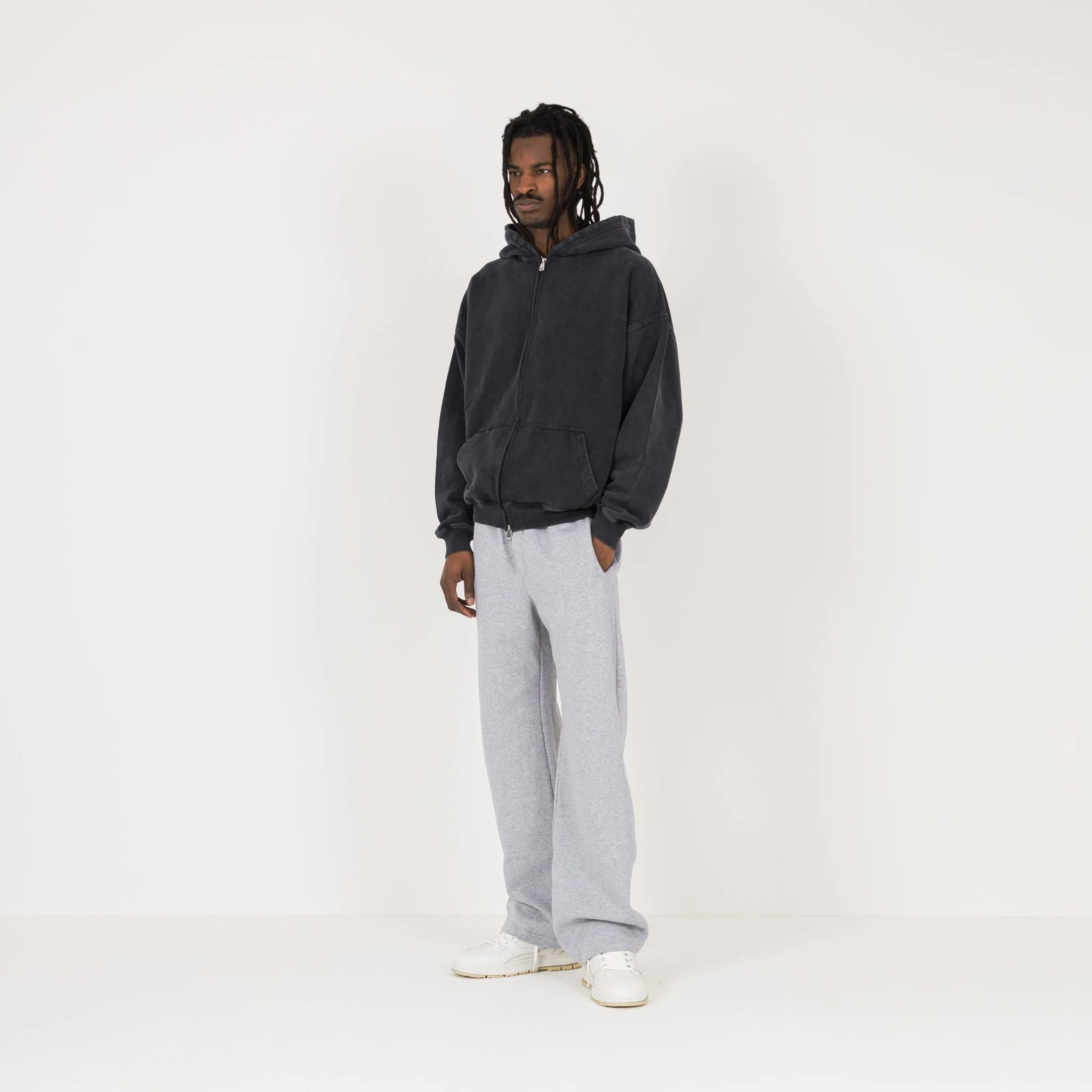 Zip Hoodie - Vintage Black