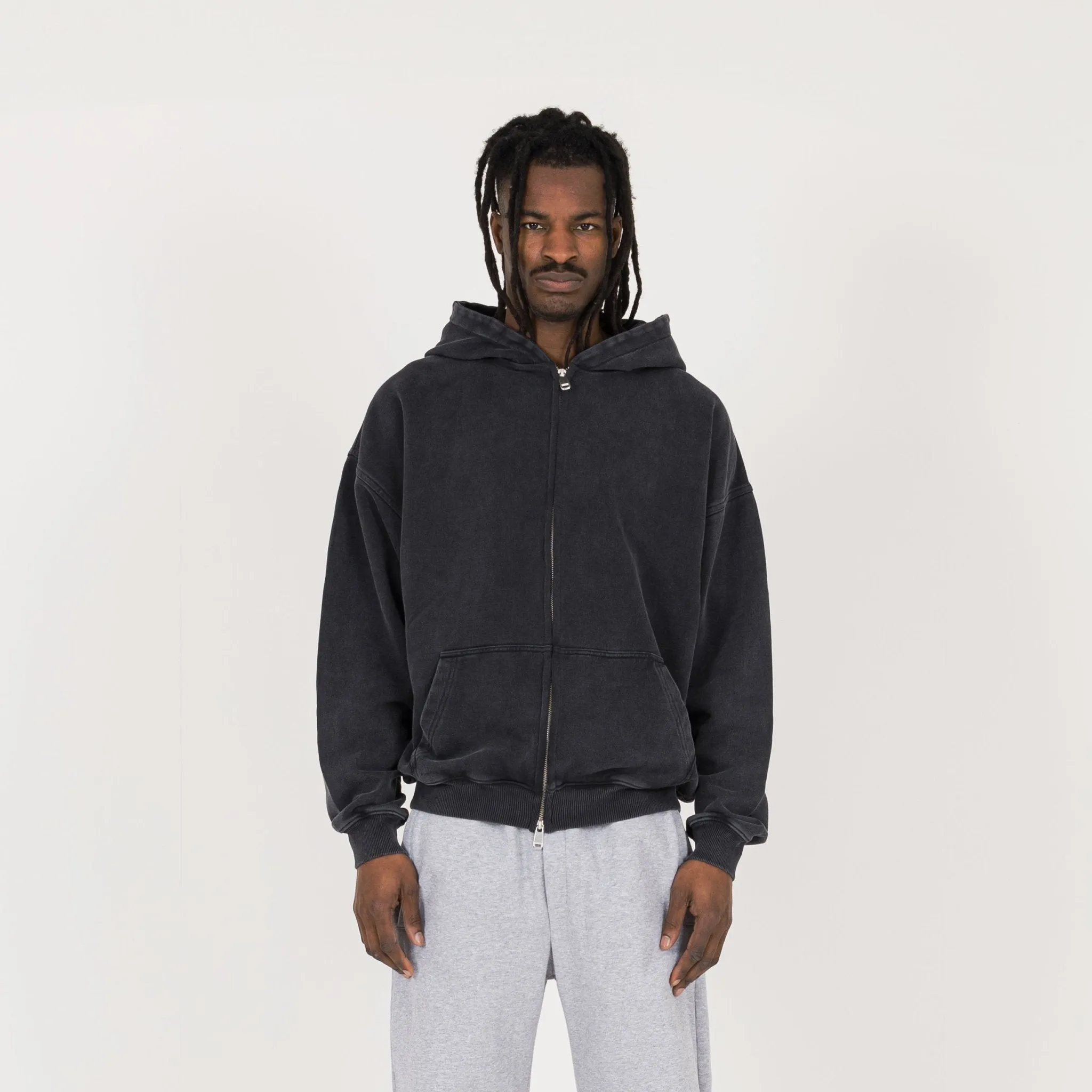 Zip Hoodie - Vintage Black